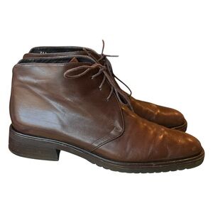 Vintage Mezlan Leather Lace-Up Chukka Boots Brown Made in Spain Men’s 8M